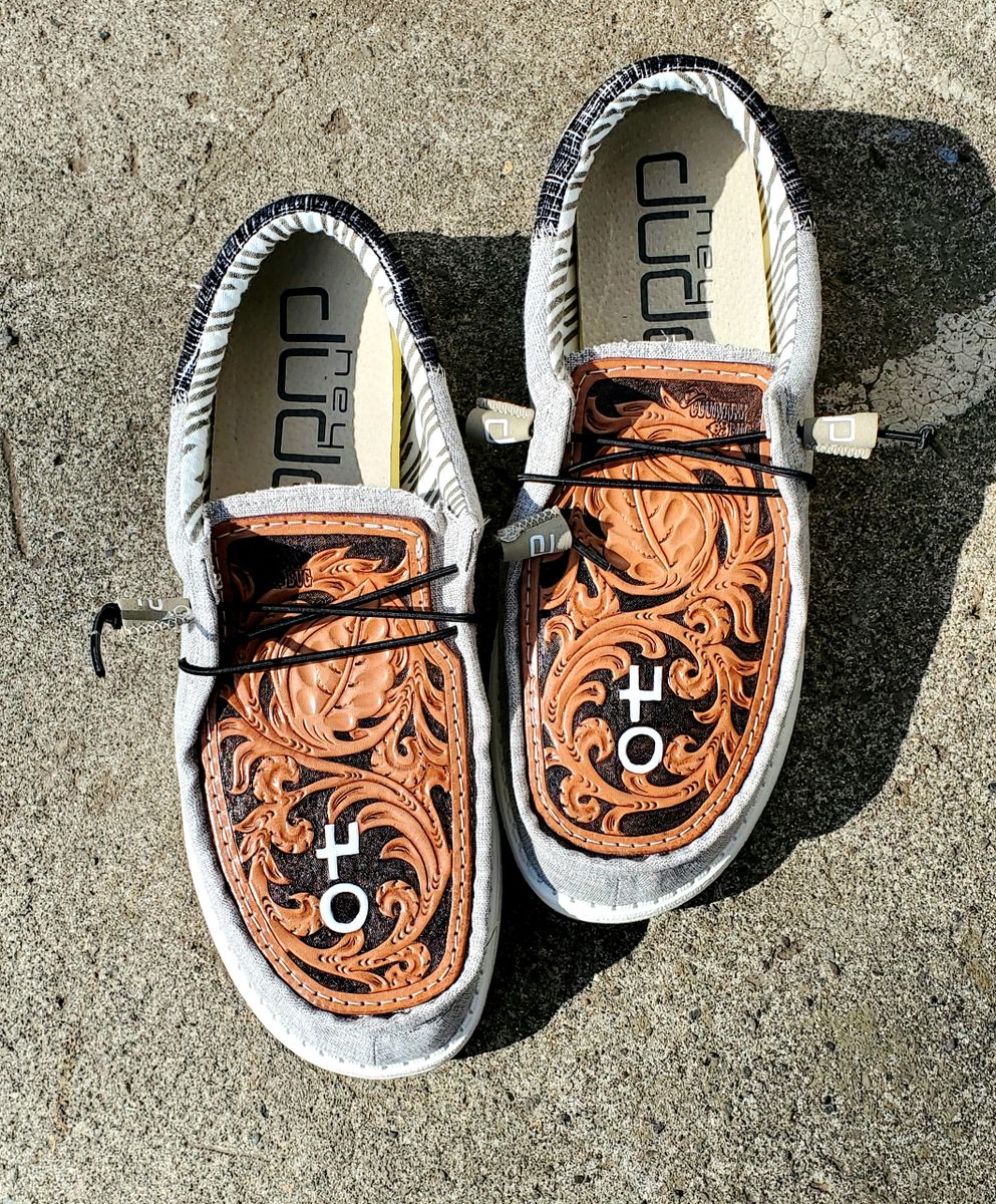 custom leather dude shoes