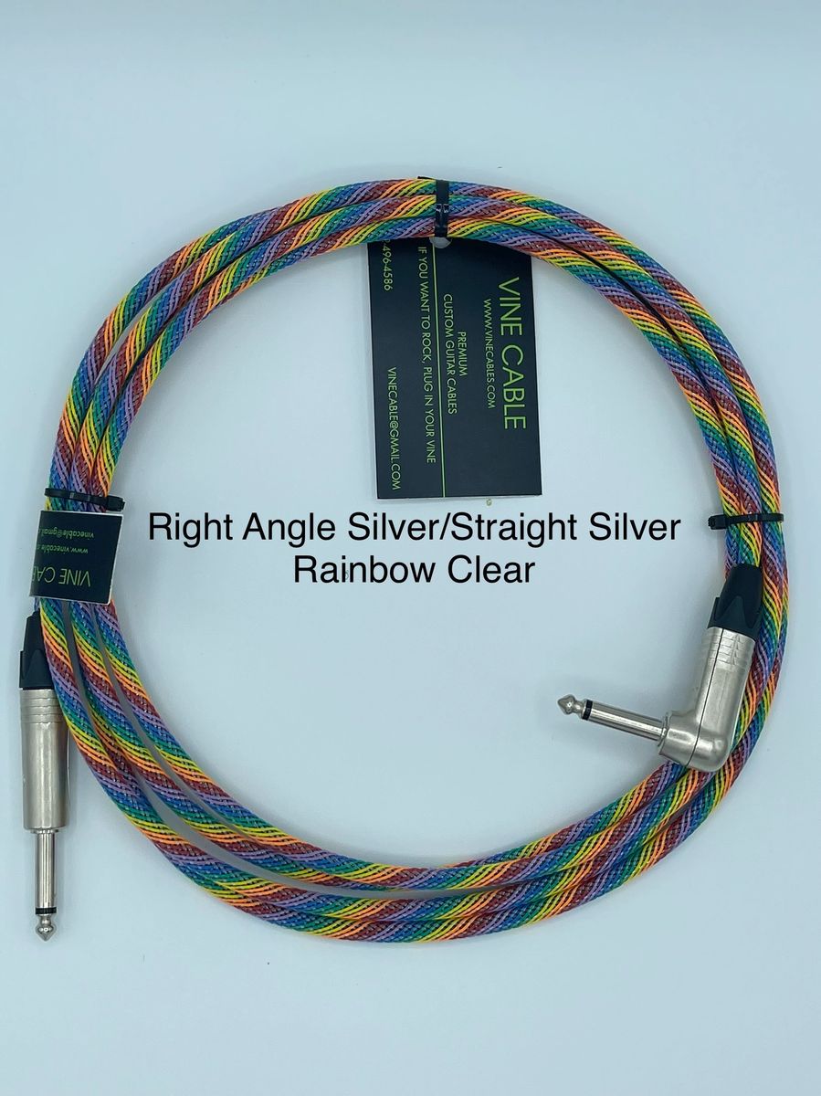 10 Feet Right Angle Silver - Rainbow Clear