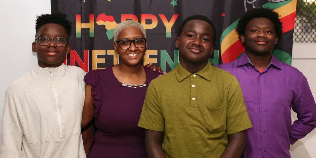 Celia with her 3 boys