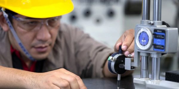 Engineer performing supplier quality inspection
