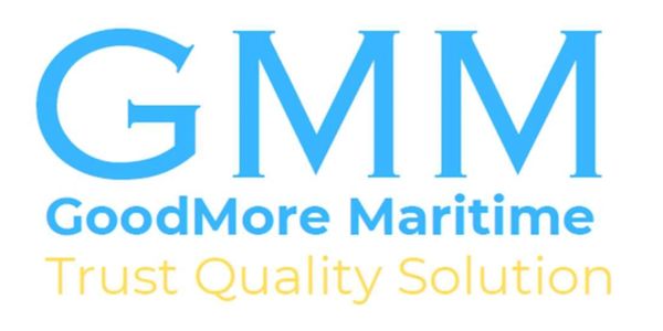 Logo of GoodMore Maritime with the tagline Trust Quality Solution.
