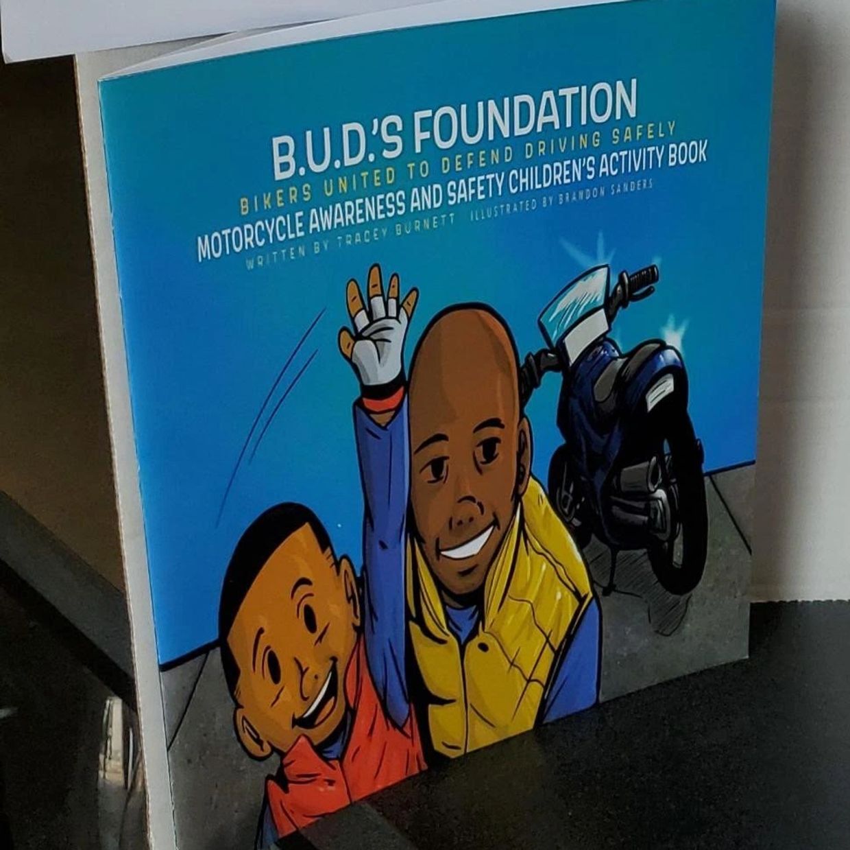 Introducing our Activity book featuring Sport Bike Chic. Get your B.U.D.'S Foundation Activity Book!
