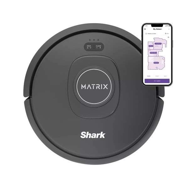Efficient Shark RV2310 Matrix Robot Vacuum with Self-Cleaning Brushroll – Black/Black Trim
