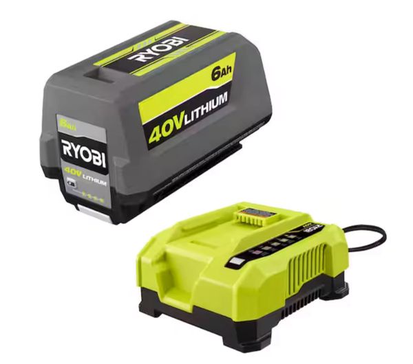 40V Lithium-Ion 6.0 Ah Battery and Rapid Charger
