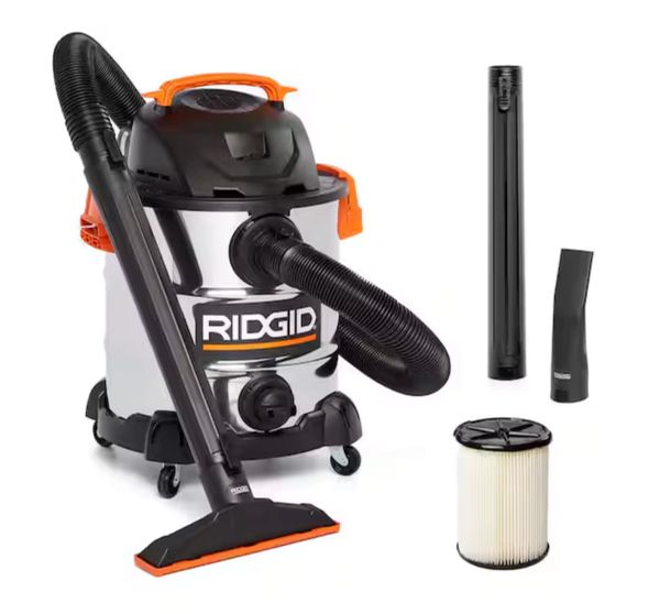 10 Gallon 6.0 Peak HP Stainless Steel Shop Vacuum Wet Dry Vac