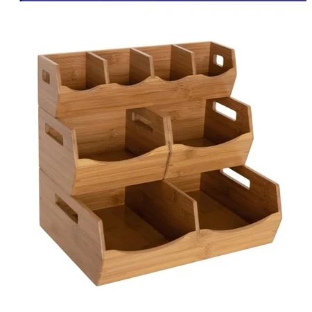 Seville Bamboo Stackable Bin Organizer, 4 Piece
