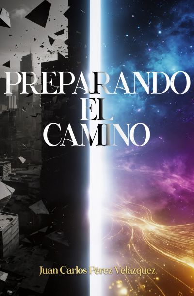Portada de libro con título "Preparando el camino" y fondo dividido entre oscuridad y luz.