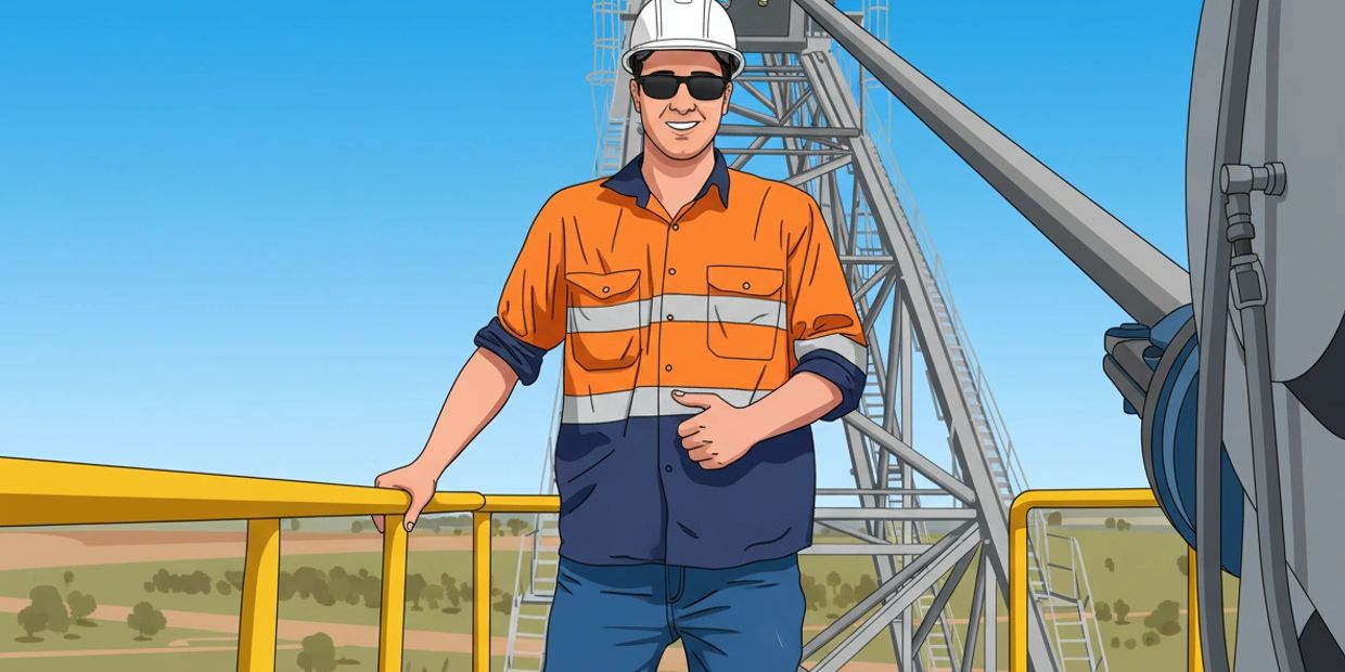 Worker in safety gear giving a thumbs-up on an industrial site.