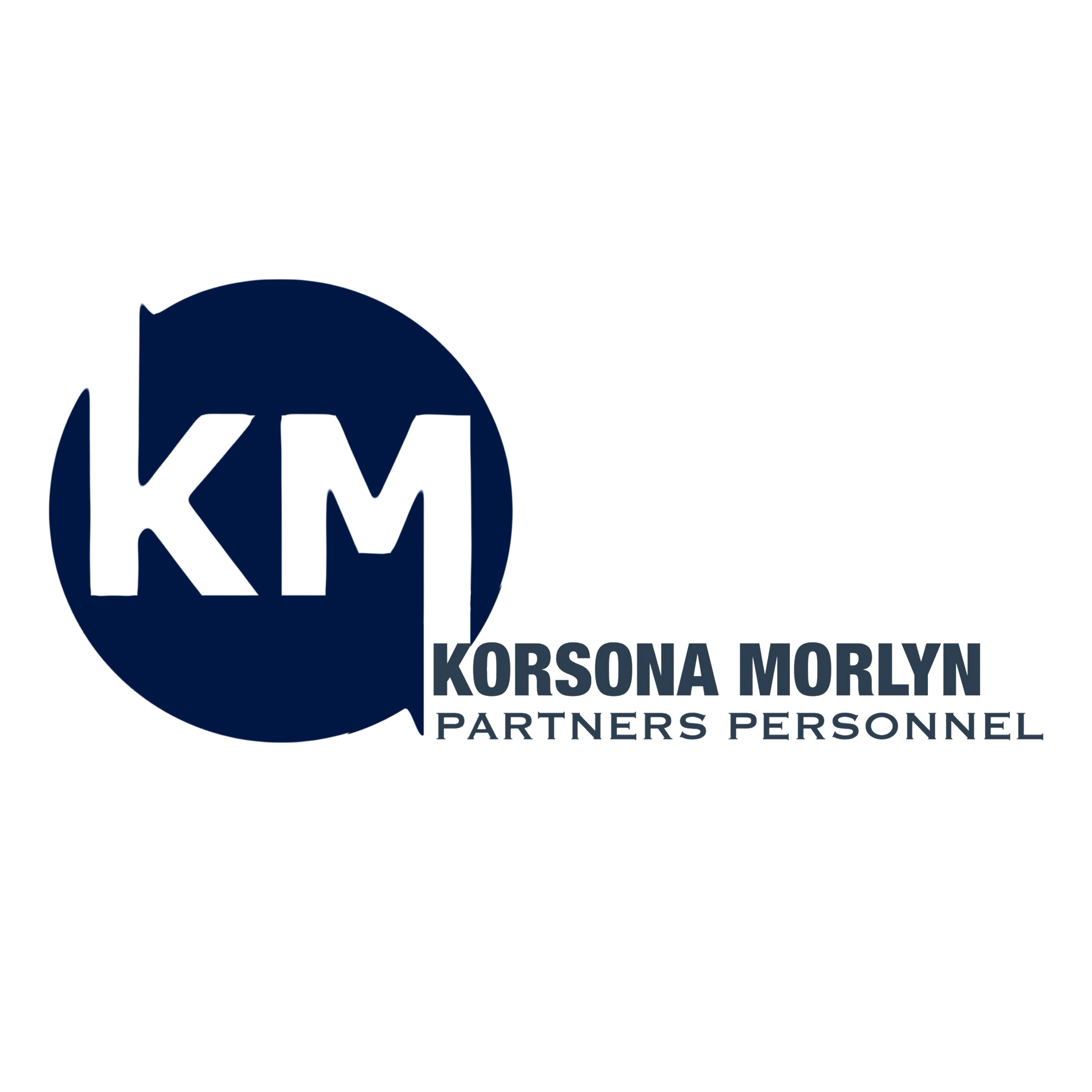 Logo for Korsona Morlyn Partners Personnel with initials KM.