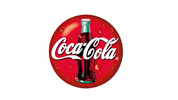 Classic Coca-Cola logo with a bottle.