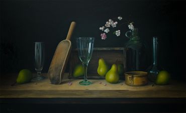 Pearls before swine
Oil on linen, 50x79,5cm / 23.6x31.1 inches
2020
Available, inquire about pricing