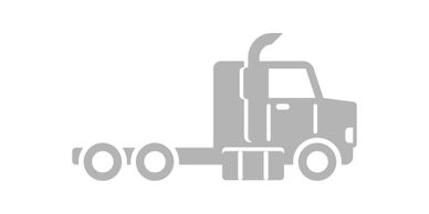 Gray silhouette of a semi-truck cab without a trailer.