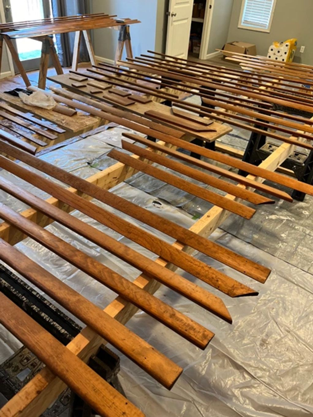 Mt Vernon, Illinois baseboard refinishing. baseboard staining.  door trim restoration.  door trim. 