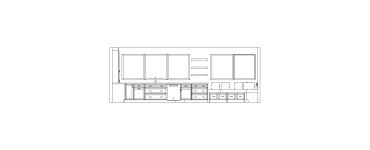 Architectural elevation drawing of a building facade.