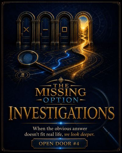 Mystery-themed poster about deeper investigation.