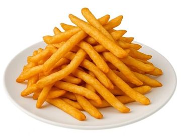 Golden, crispy French fries served fresh—perfectly seasoned and delicious with any Mediterranean mea