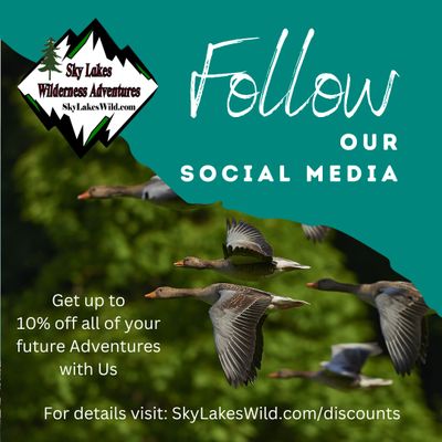 Follow Sky Lakes Wilderness Adventures on social media for discounts.