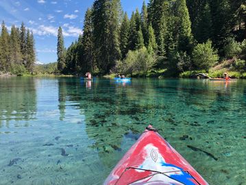 Kayaking the Head Waters of the Wood River in the Upper Klamath Basin by Crater Lake National Park.