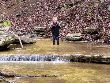 Playing in the water is always fun while camping.