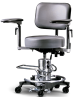 Haag-Streit exam and surgical stools are designed to adapt to different surfaces. 