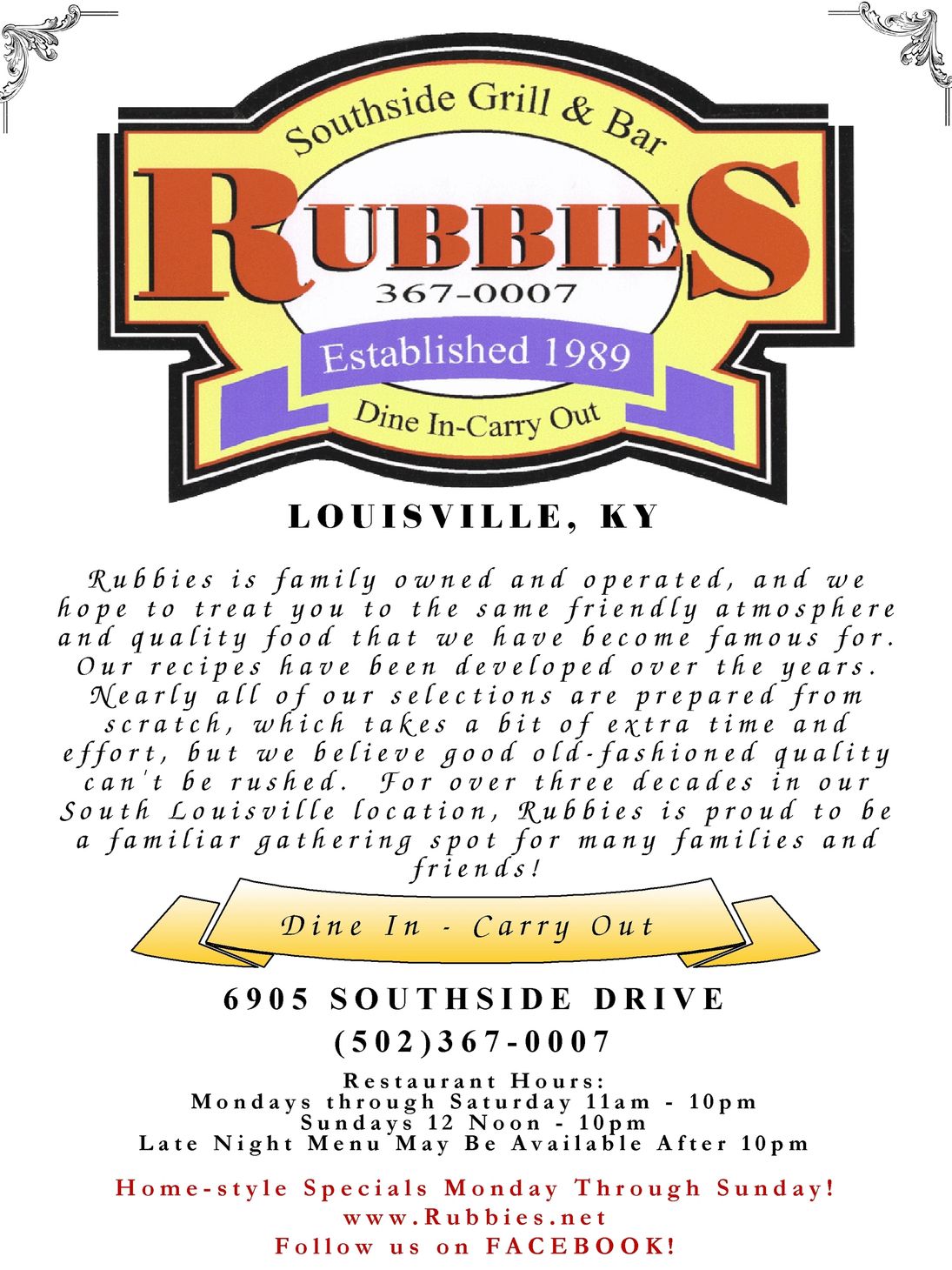 Rubbies Southside Grill & Bar