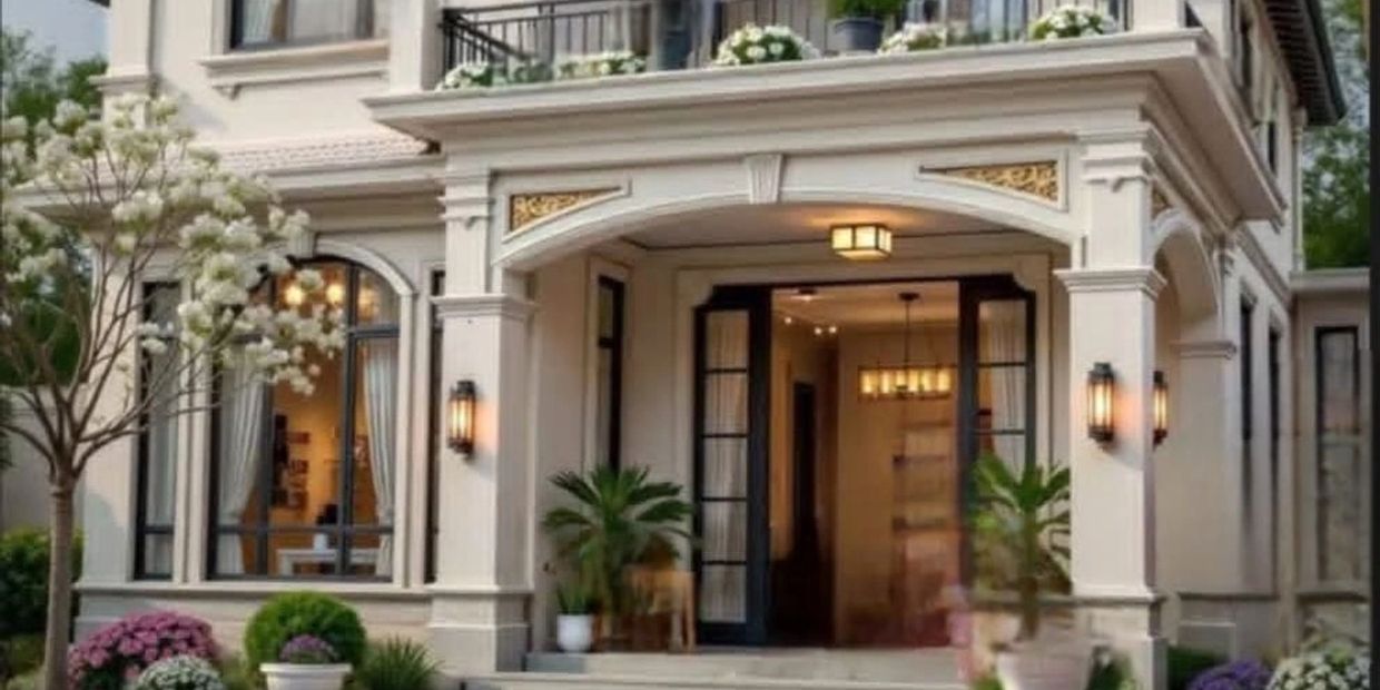 Elegant two-story house with lush garden and open entrance. condo insurance
flood insurance
home insurance coverage