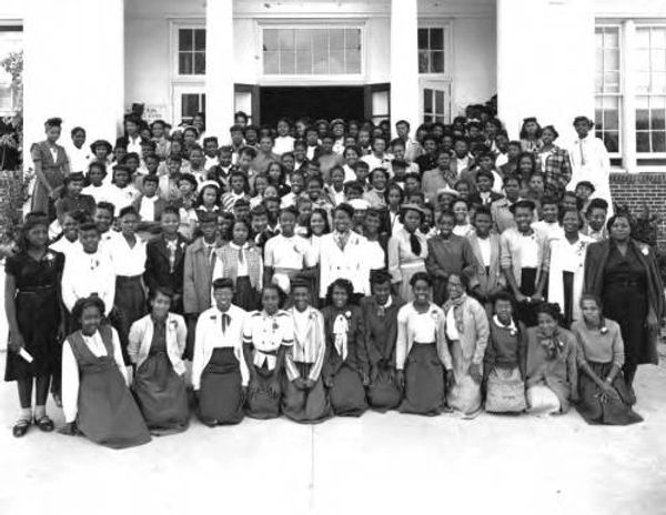 Group of students at Middleton Senior High School, 4302 4th Street, 1950
