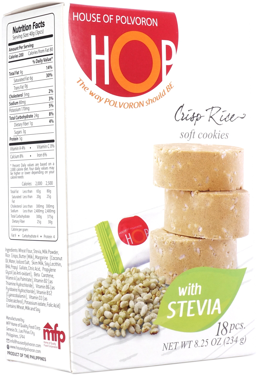 HOP Crisp Rice Polvoron with Stevia