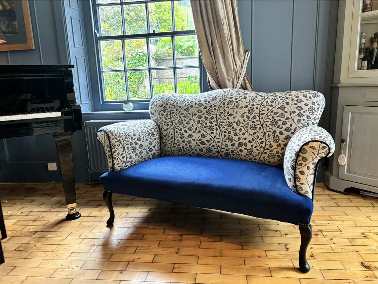 Reupholstered Victorian Sofa
