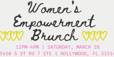 Invitation to a Women's Empowerment Brunch event in Hollywood, FL.