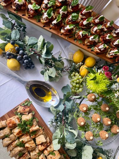 Italian style Appetizers served for corporate event, weddings or special occasions