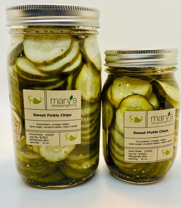 Delicious Dill pickles available in 32 oz and 16 oz.