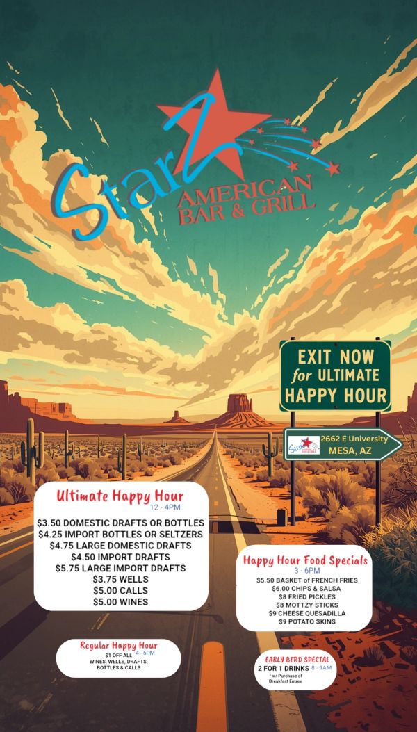 Ultimate Happy Hour special at StarZ