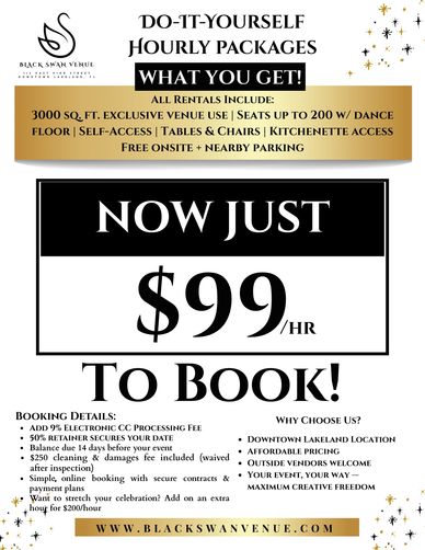 $99/hour venue rental