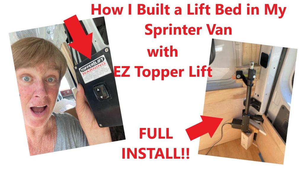 How I Built a Lift Bed in My Sprinter Van with EZ Topper Lift – Full Install Guide