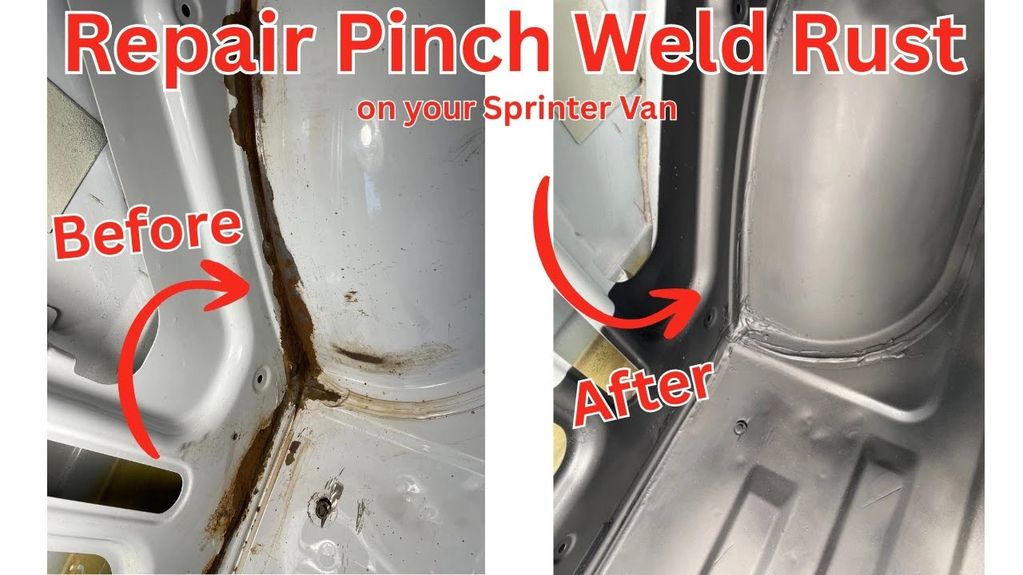 Fixing Sprinter Van Rust on the Wheel Well Pinch Welds (Step-by-Step Repair Guide) 