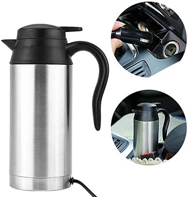 240W 750ml 24V Electric Heating Cup Kettle Stainless Steel Water Heater  Bottle for Tea Coffee Drinking Travel Car Truck Kettle