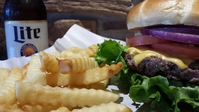 Classic Burger with cheese and fries