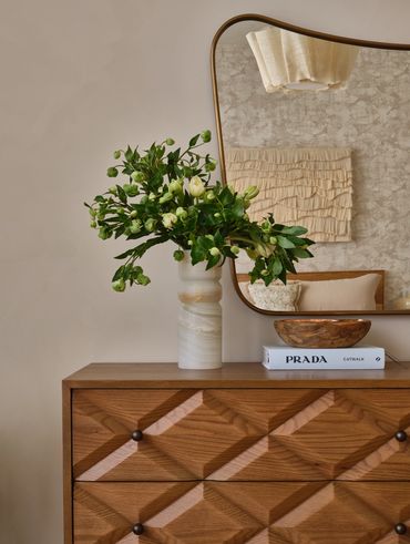 bedroom in a Brooklyn residence designed by Moksa Studio