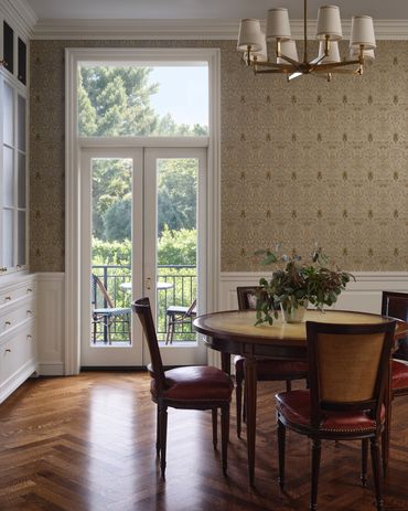Kitchen table in a SF residence designed by Moksa Studio. Photography by Michael Clifford. 