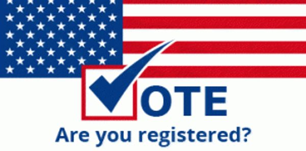 American flag register to vote