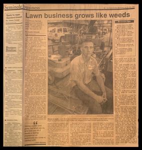 Orlando Sentinel article about Justin Reviczky and his first business he started.