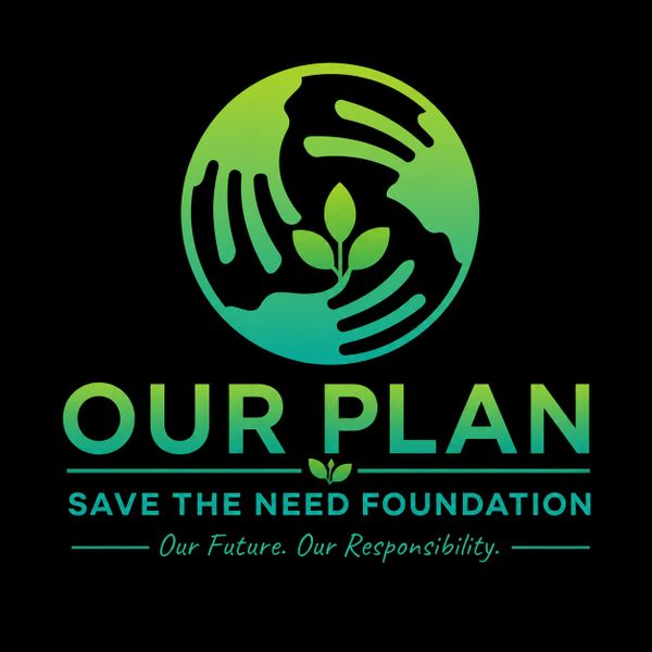 Logo of Our Plan Save The Need Foundation promoting responsibility for the future.