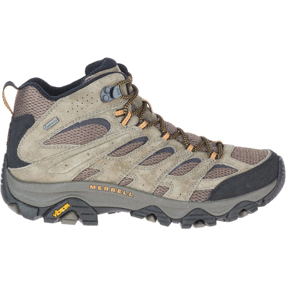 Merrell Men's Moab 3 Mid GTX Waterproof Hiking Shoe Walnut Wide Width