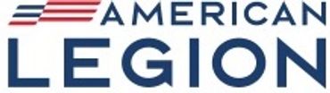 American Legion logo with patriotic stripes.