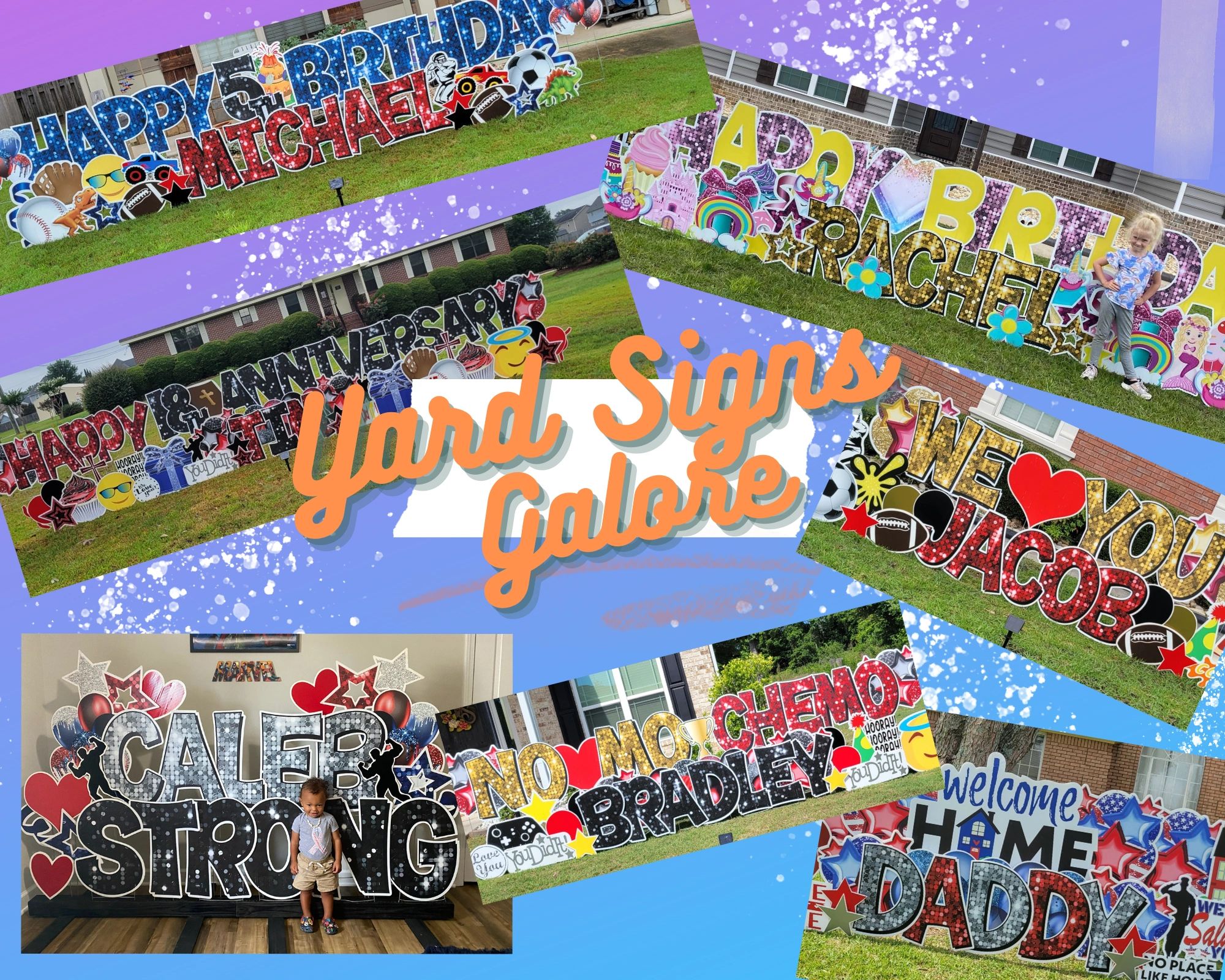 Yard Card Greetings, Yard Signs Galore Rentals for All Occasions