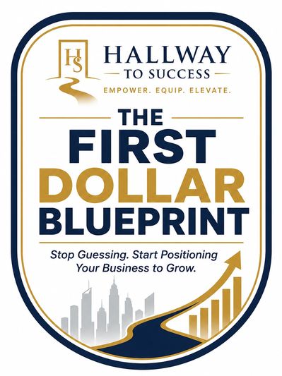 Logo for Hallway to Success's First Dollar Blueprint business growth program.