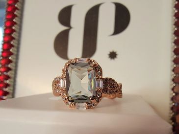 GORGEOUS Original Rose Gold Light Aquamarine Only $19.95!