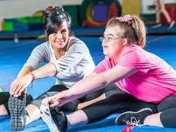 Special needs child with positive experienced instructor
