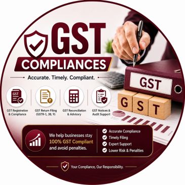 GST compliances ensuring accurate, timely, and expert tax support for businesses.